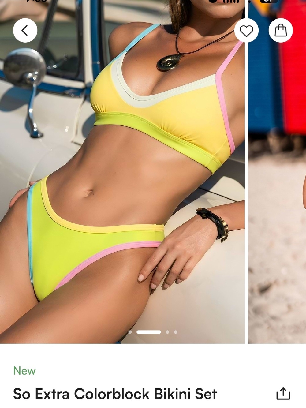 Colorblock Bikini Set - Yellow Multi